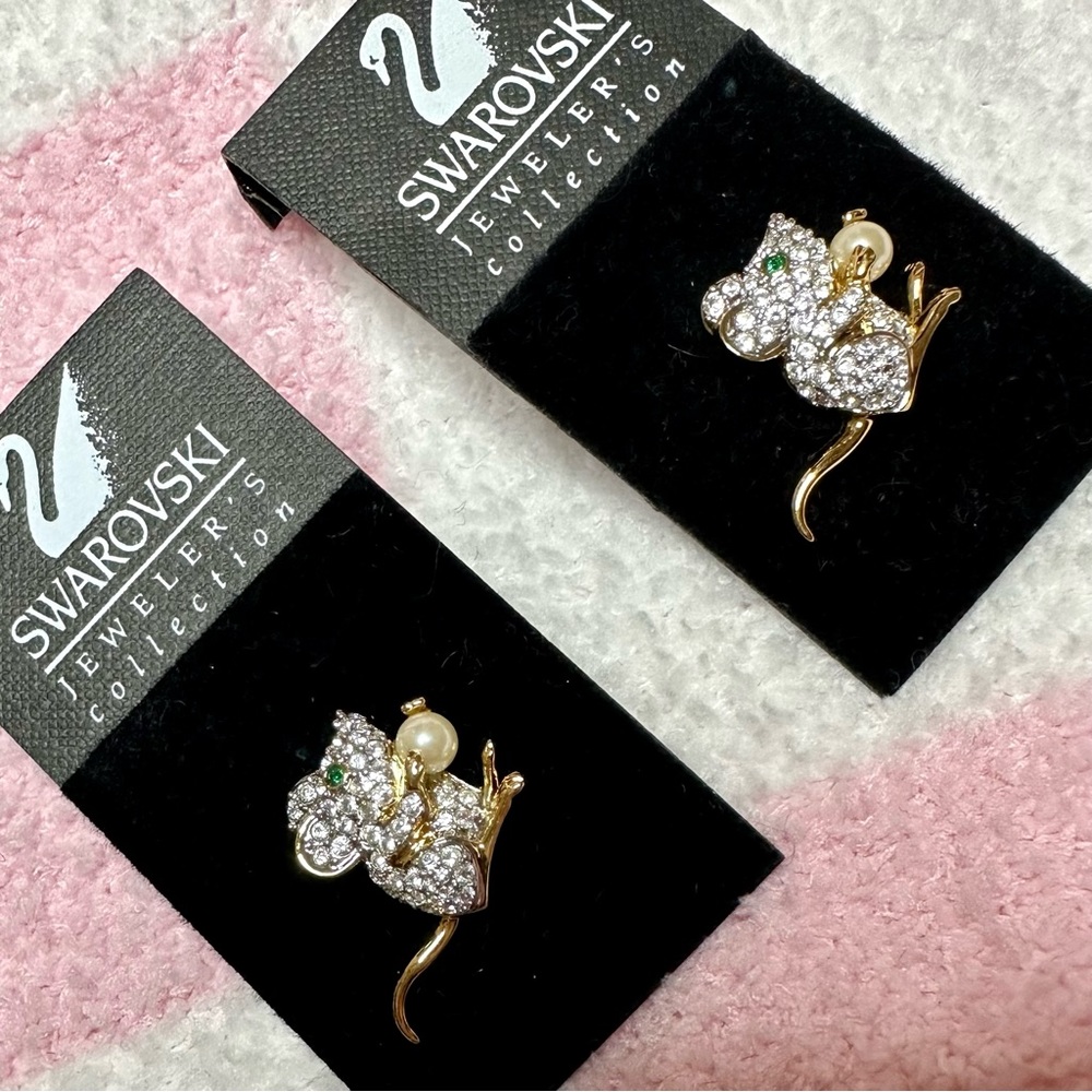 Swarovski Crystal Baby Mouse Brooch